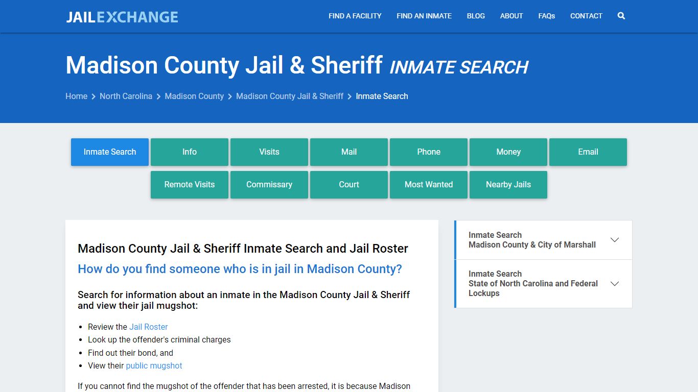 Madison County Jail & Sheriff Inmate Search - Jail Exchange